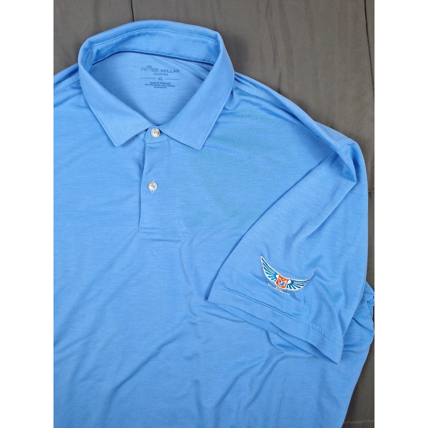 Peter Millar Seaside Polo Shirt Men Xl Blue Golf Lightweight Stretch The Wingman